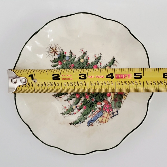 Vtg Christmas Candy / Nut Dish, English Barrington Ironstone China - Picture 8 of 9